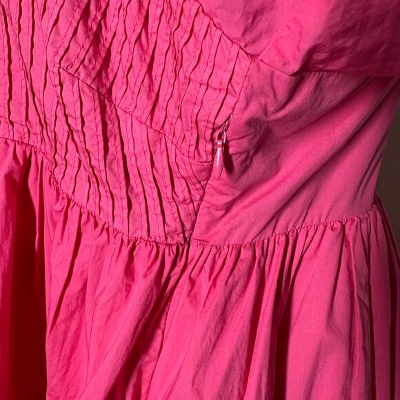 Tuckernuck Hyacinth House Preppy Barbie Pink Mini Puff Sleeves Graduation Dress - Picture 8 of 12